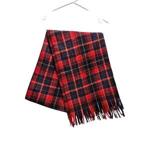 Vintage Pendleton Wool Tartan Plaid Christmas Holiday Scarf